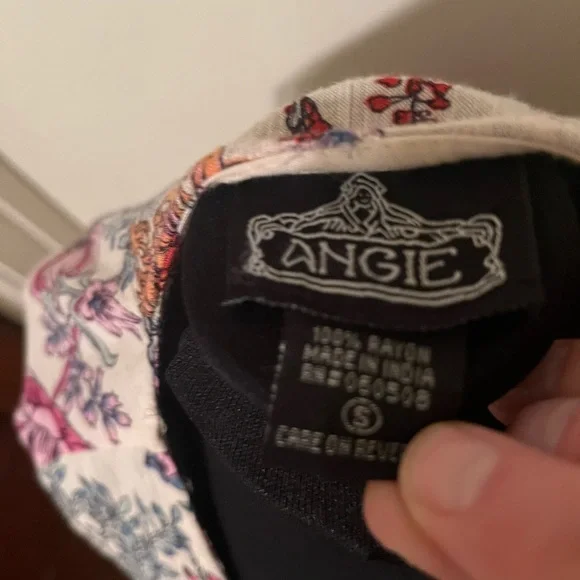 Angie Boho Multicolor Floral High-Low Blouse - Picture 4 of 4